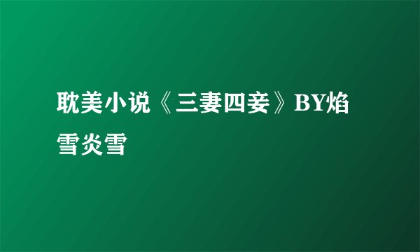 耽美小说《三妻四妾》BY焰雪炎雪
