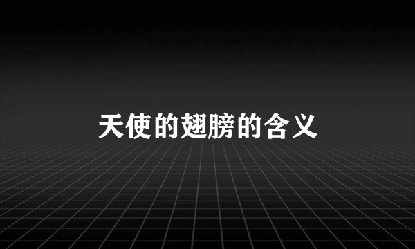 天使的翅膀的含义