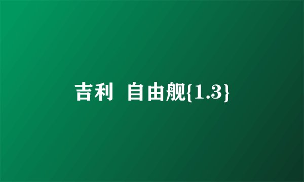 吉利  自由舰{1.3}