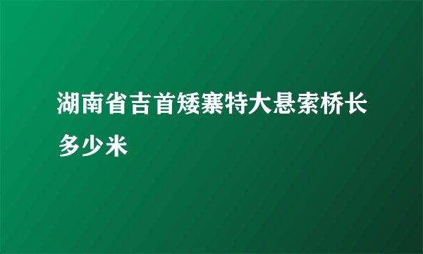 湖南省吉首矮寨特大悬索桥长多少米