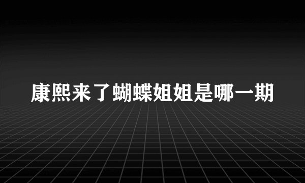 康熙来了蝴蝶姐姐是哪一期