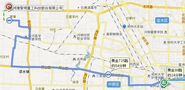 郑州火车站自驾或做公交到黎明重工科技怎么走 最好有路线图