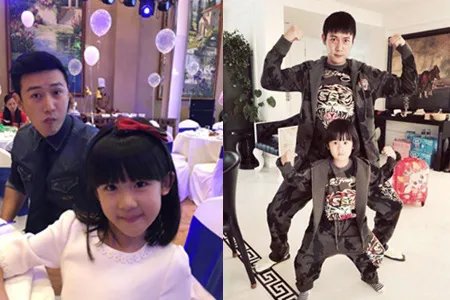 陆毅为小女儿庆生 一家人也长得太像了吧