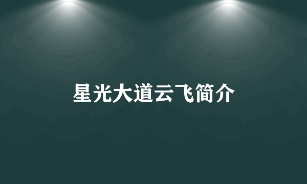 星光大道云飞简介