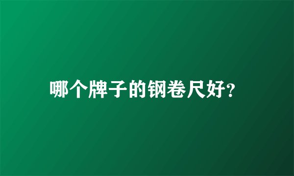 哪个牌子的钢卷尺好？