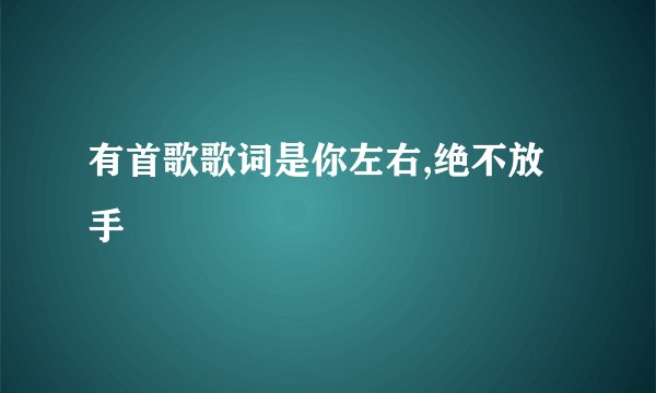 有首歌歌词是你左右,绝不放手