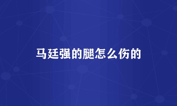 马廷强的腿怎么伤的