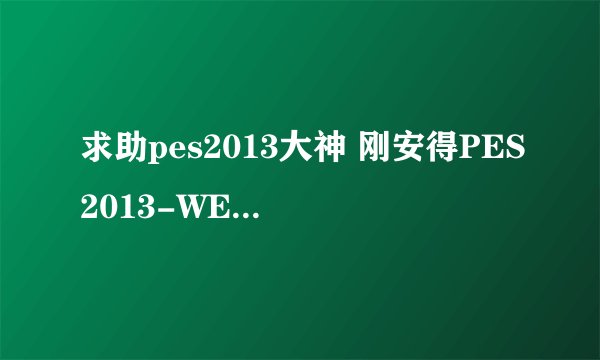 求助pes2013大神 刚安得PES2013-WECN3.1中超亚冠版