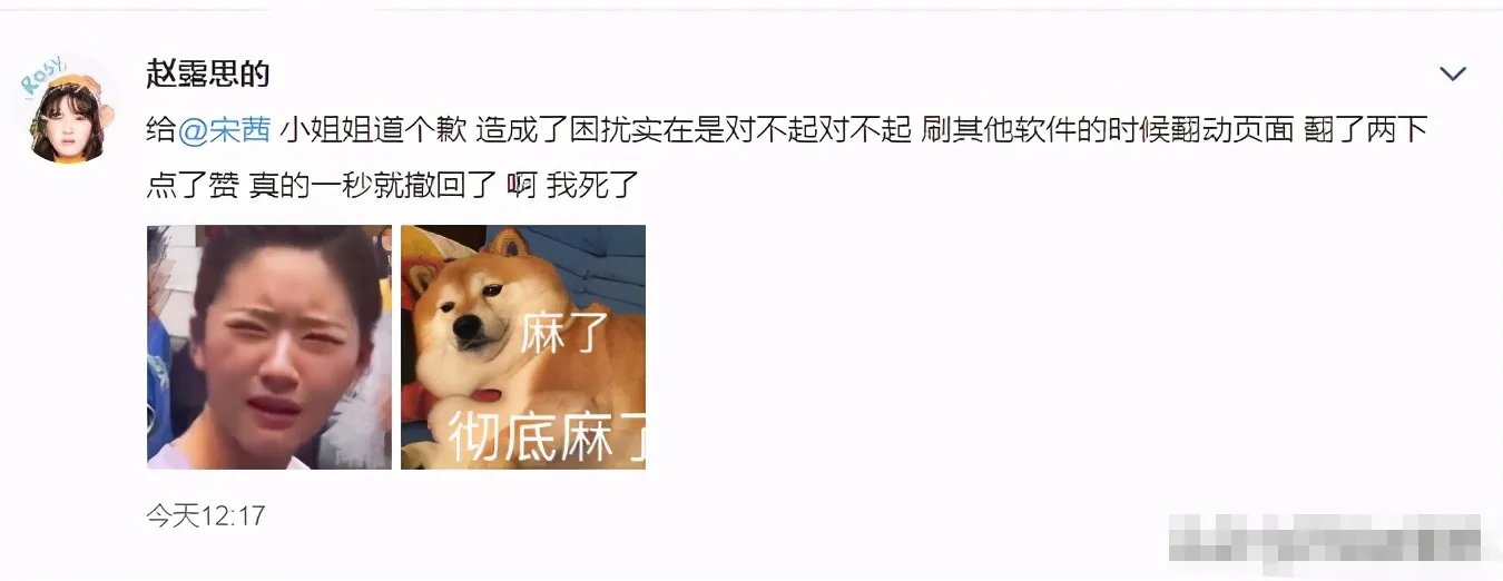 赵露思点赞宋茜负面帖子一事,是否对赵露思的人设有影响?
