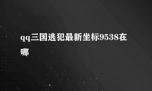 qq三国逃犯最新坐标9538在哪