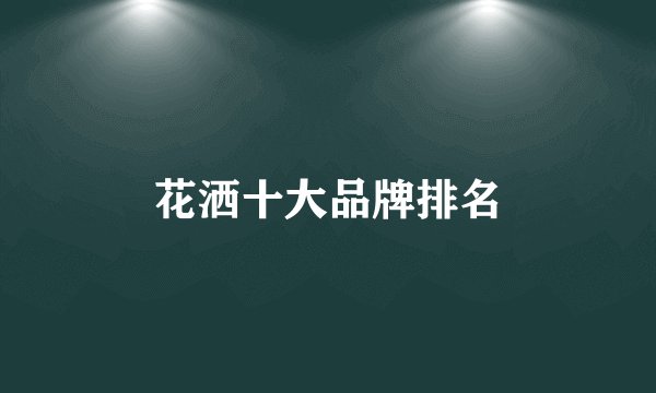 花洒十大品牌排名