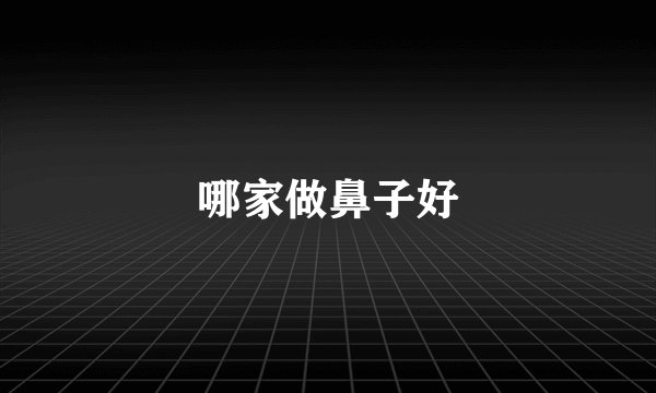哪家做鼻子好