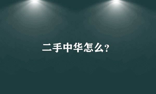 二手中华怎么？