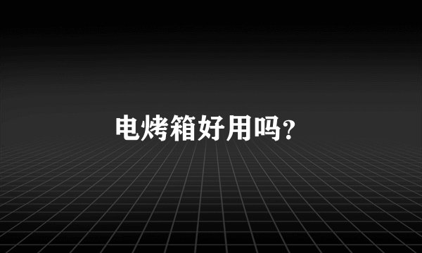 电烤箱好用吗？