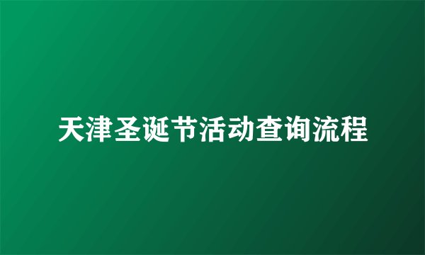 天津圣诞节活动查询流程