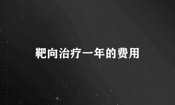 靶向治疗一年的费用