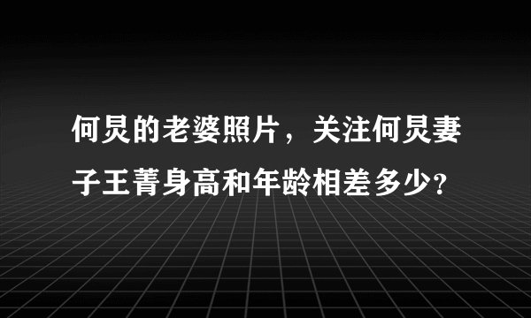 何炅的老婆照片,关注何炅妻子王菁身高和年龄相差多少?