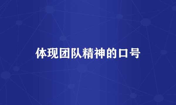 体现团队精神的口号