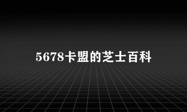 5678卡盟的芝士百科