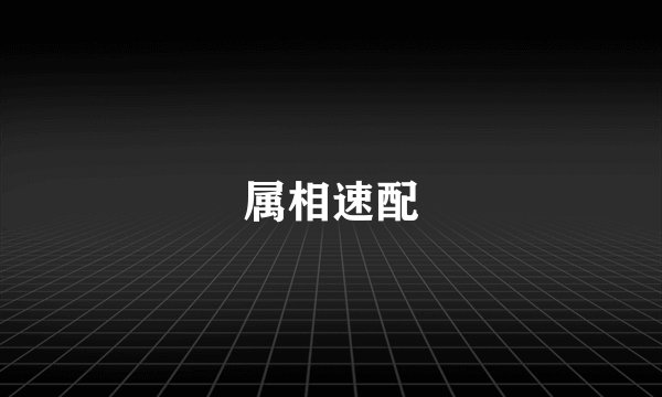 属相速配
