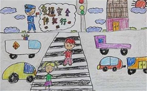 交通安全亲子手抄报简单又漂亮