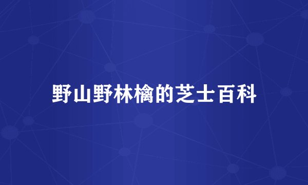 野山野林檎的芝士百科