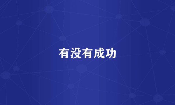 有没有成功