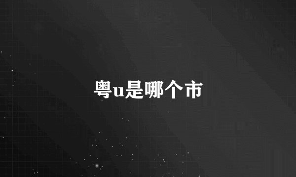粤u是哪个市