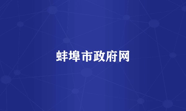 蚌埠市政府网