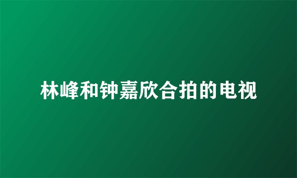 林峰和钟嘉欣合拍的电视