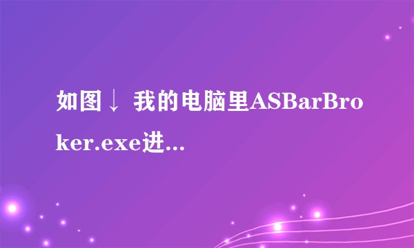 如图↓ 我的电脑里ASBarBroker.exe进程很多!!