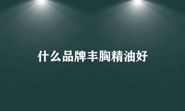 什么品牌丰胸精油好