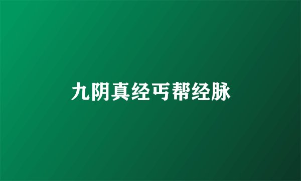 九阴真经丐帮经脉