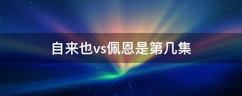 自来也vs佩恩是第几集