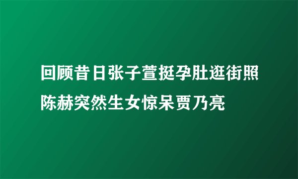 回顾昔日张子萱挺孕肚逛街照陈赫突然生女惊呆贾乃亮