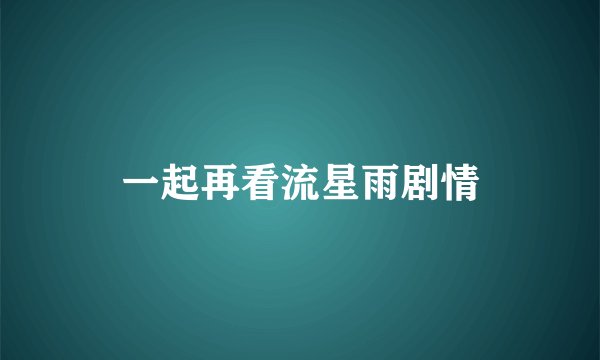 一起再看流星雨剧情