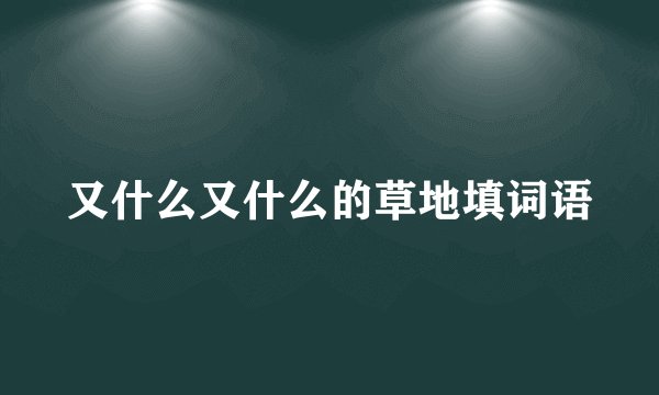 又什么又什么的草地填词语