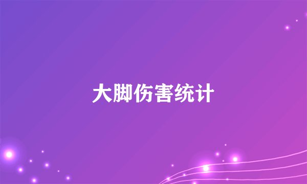 大脚伤害统计