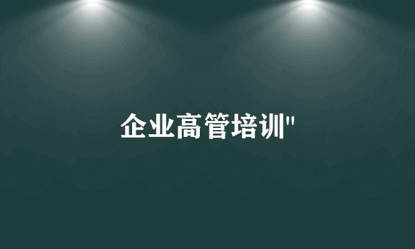 企业高管培训