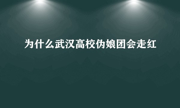 为什么武汉高校伪娘团会走红