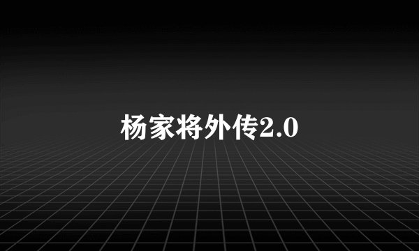 杨家将外传2.0