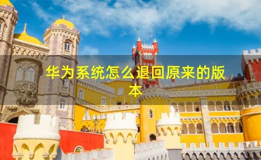 华为系统怎么退回原来的版本