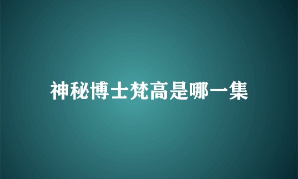 神秘博士梵高是哪一集