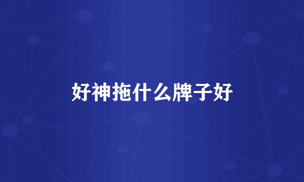 好神拖什么牌子好