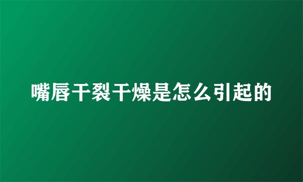 嘴唇干裂干燥是怎么引起的