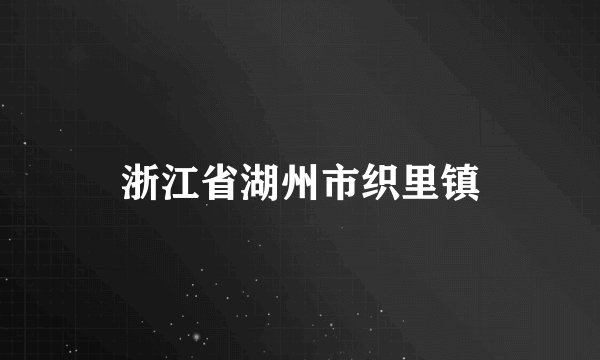 浙江省湖州市织里镇