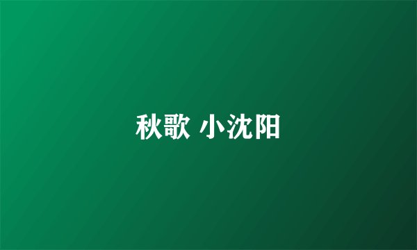 秋歌 小沈阳