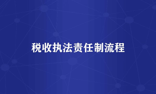 税收执法责任制流程