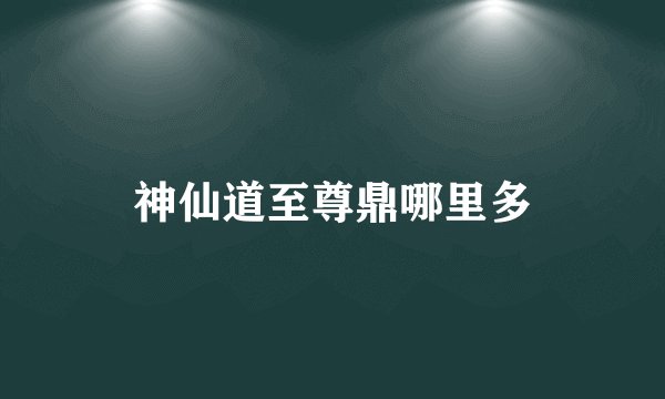 神仙道至尊鼎哪里多