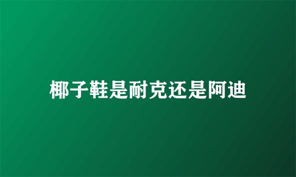 椰子鞋是耐克还是阿迪